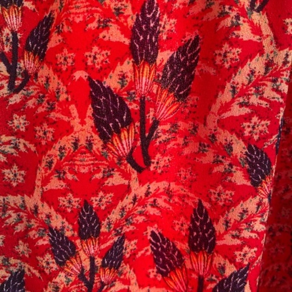 See U Soon Midi Floral Long Sleeve Dress Ruffle Collar Sleeves Size M - Picture 3 of 14